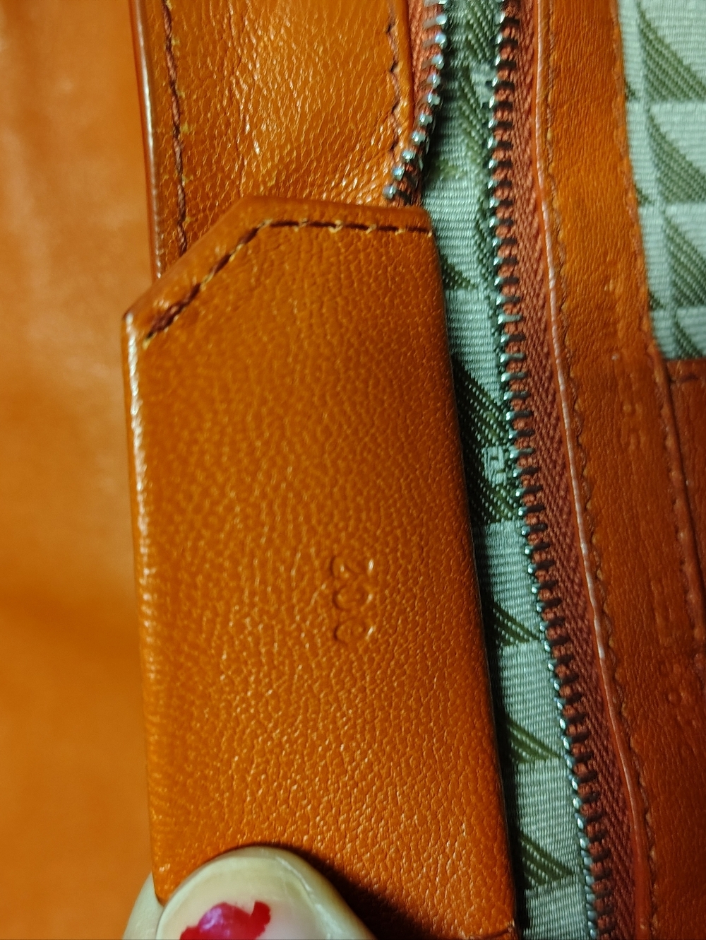 Proenza Leather Messenger Satchel | OS | Orange - Picture 4 of 12